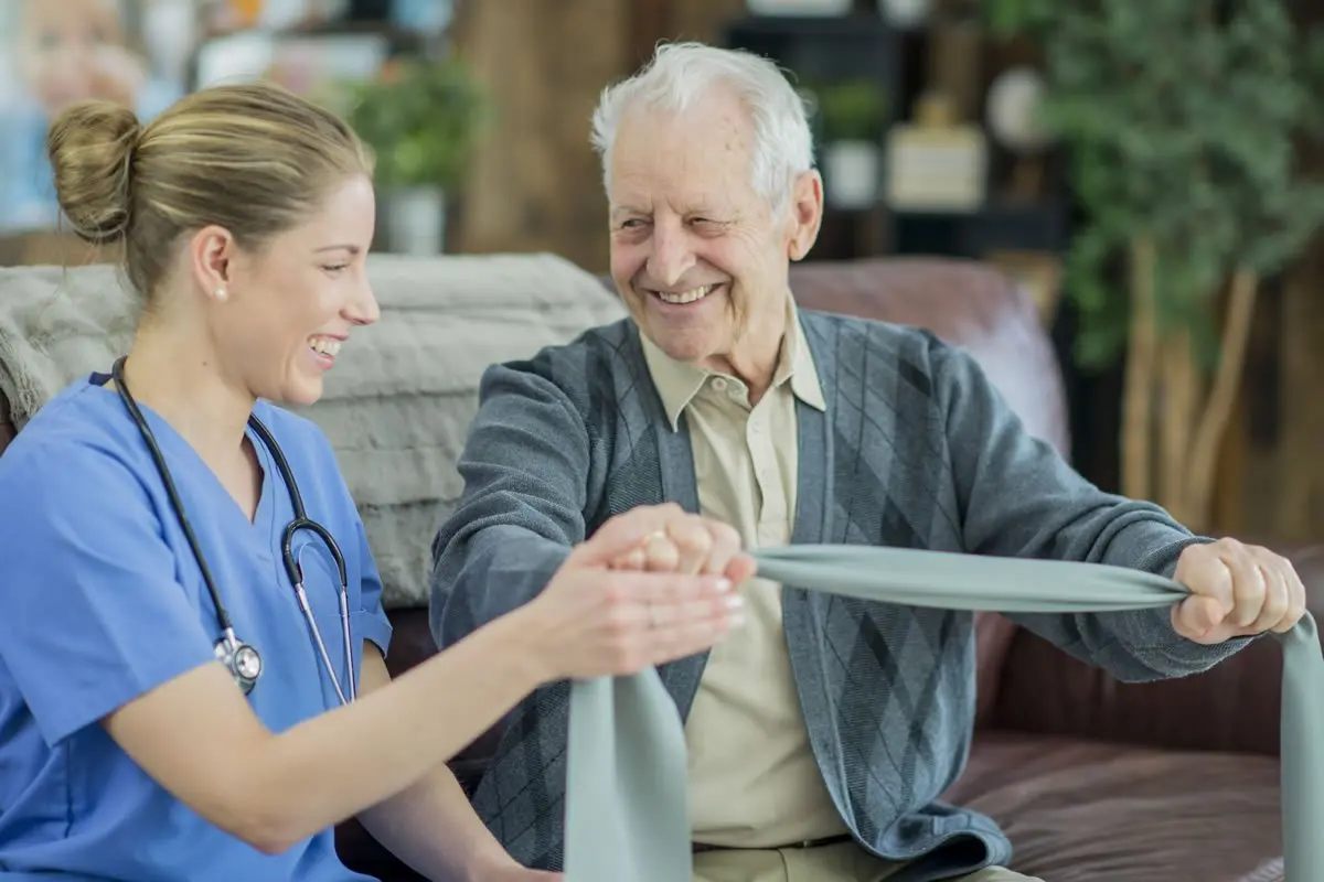 nurse with dementia patient